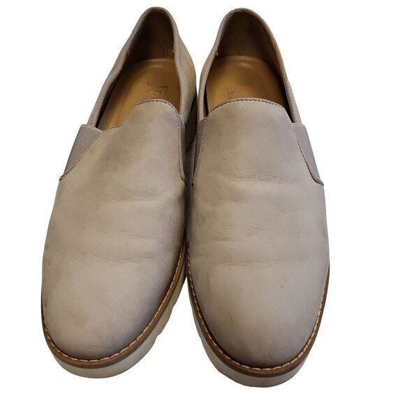 Franco Sarto Hailie 2 Womens Shoes Loafer Size 7.5 Tan Taupe Cream Pre-Owned - Picture 10 of 13